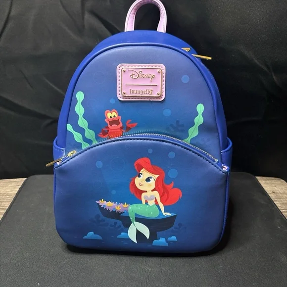 Loungefly Blue Mermaid Backpack Accessories Loungefly Disney Cruise Line The Little Mermaid Ariel Sequin  main image 4